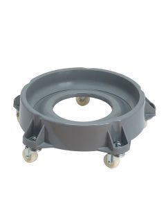 Trolley voor afvalbakken - Ø 45 cm - kunststof grijs