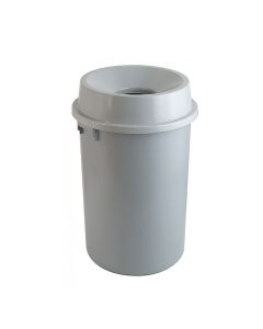 Afvalbak - open top - 90 liter - kunststof grijs