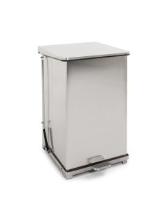 Pedaalemmer - Industrieel - 152 liter, mat rvs