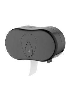 PlastiQline - toiletroldispenser - 2 coreless rollen - zwart