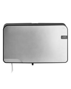 Quartz mini duo jumbo toiletrolhouder zilver