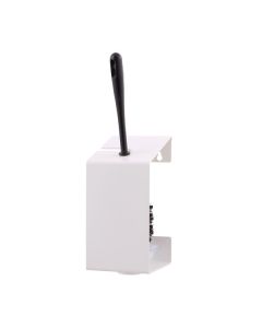 MediQo-Line - toiletborstelhouder - rvs, wit