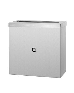 Qbic-line - afvalbak - open - 9 liter, rvs mat geslepen