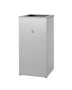 Qbic-line - afvalbak - open - 85 liter, rvs mat geslepen