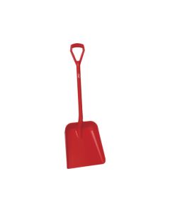 Vikan - schop - D-greep - korte steel, Rood