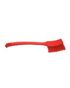 HCS - Afwasborstel - lange steel - 410x45 mm - zacht, Rood