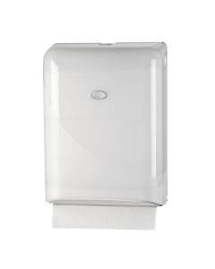 Pearl White - handdoekdispenser - Z-vouw en Interfold