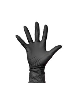 Handschoen Nitril Ongepoederd, zwart - 100 st. p/ds, Maat M