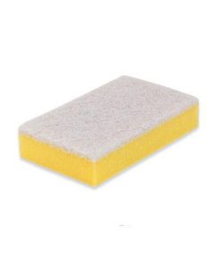 Schuurspons - 14 x 10 x 3 cm - geel wit