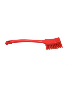 HCS - Afwasborstel - lange steel - 410x45 mm-medium, Rood