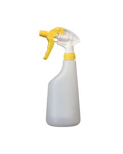 Sprayflacon met spraykop geel - 600 ml
