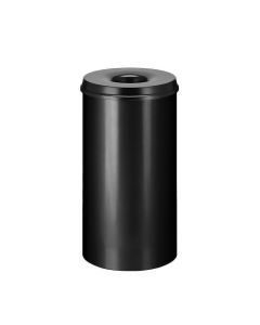 Papierbak - Rond - vlamdovend - 50 liter - metaal, Zwart