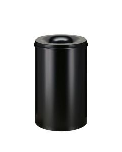 Ronde vlamdovende papierbak 110 Liter zwart