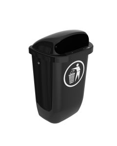 Afvalbak - DIN-PK - 50 liter, Antraciet
