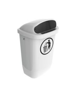 Afvalbak - DIN-PK - 50 liter, Wit