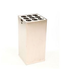 vierkante aluminium binnenbak voor 9 bekers