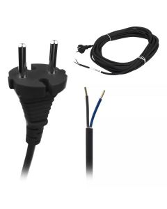 Aansluitsnoer - 10 meter - zwart 2x1.0mm²