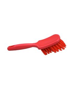 HCS - Handborstel - rubberen greep - 275x70 mm - hard, Rood