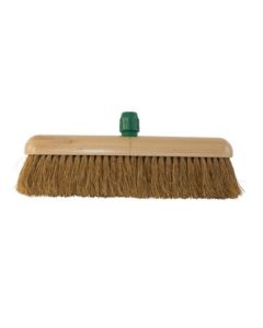 Kamerveger hout met knelkoppeling - 30 cm - kokos