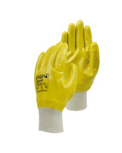 Handschoen Allround NBR Lite geel maat L 12 paar per zak