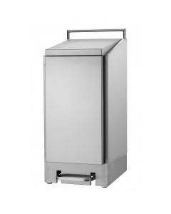 Dutch Bins - afvalbak - met voetbediening - 120 liter, rvs