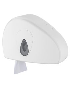 PlastiQline - Mini Jumbo toiletroldispenser met restrol, wit