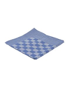 Theedoek blauwe ruit - 65 x 65 cm - pak à 6 stuks