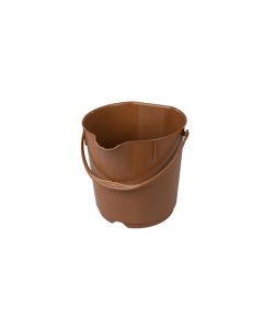 HCS - Hygiënische emmer - 15 liter, Bruin
