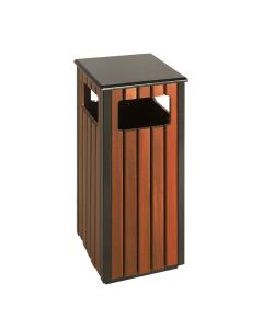 Vierkante-buitenafvalbak-met-houtlook-36 Liter 
