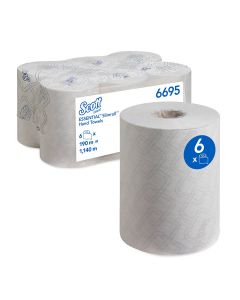 Handdoekrol Scott® wit 1-laags tissue 6 rol à 190 meter