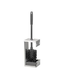Quartz Silver - Toiletborstelhouder + borstel - RVS