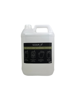 Navulbare 5 liter can met dop en label Soap2o