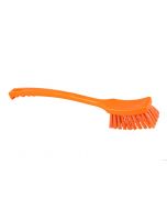 HCS - Afwasborstel - lange steel - 410x45 mm-medium, Oranje