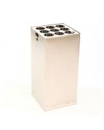 vierkante aluminium binnenbak voor 9 bekers