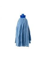 Minimop met schroefdraad - microvezel - 180 gram - blauw