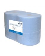 Poetsrol - 3-laags -blauw verlijmd 190 meter 2x1 rol per pak