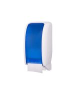 Cosmos - Toiletroldispenser - 2 coreless-rollen, Wit-blauw